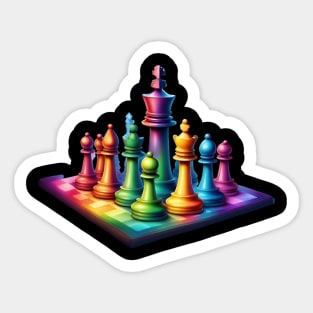 LGBT chess board Sticker